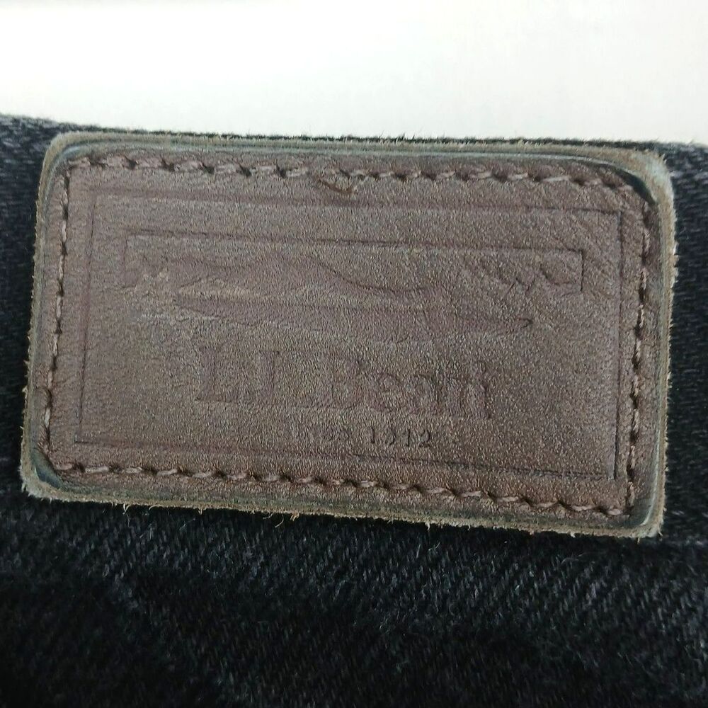 LL Bean Double L Relaxed Fit Black Jeans 38x32 Vintage Workwear Gorpcore - Picture 3 of 5